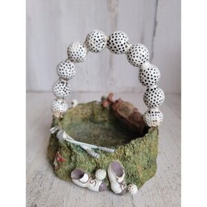 Unique mini Golf ball themed Easter basket club bag spring home decor